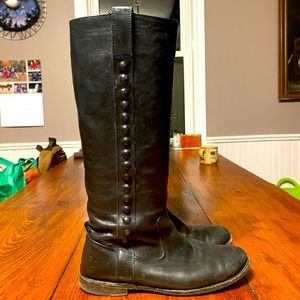 EUC Frye Melissa Button Tall Boots (Leather)